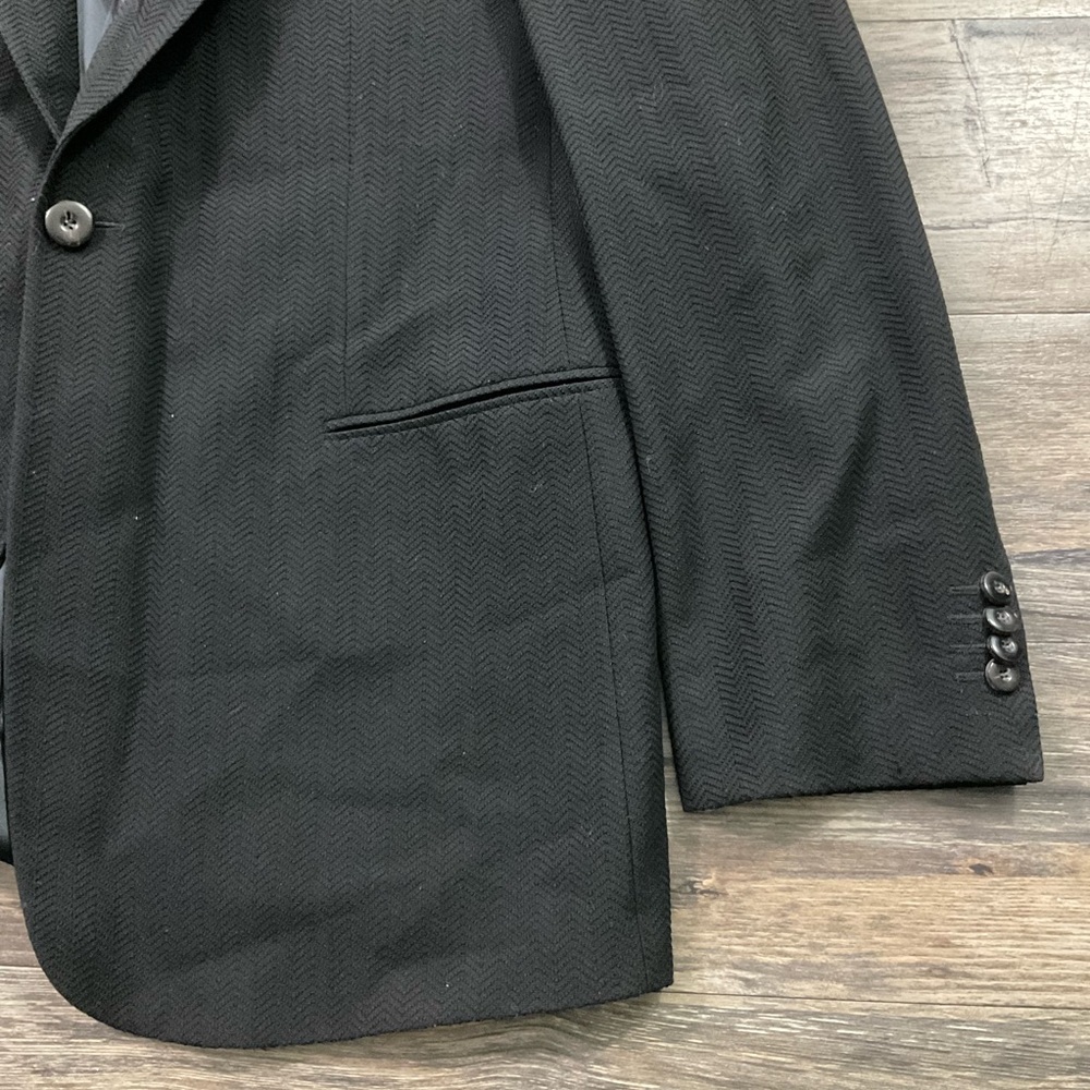 Giorgio Armani Solid Single Breasted Wool Blazer … - image 3
